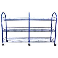Image for Metal Mobile Leveled Library Without Trays, Blue from School Specialty