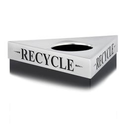 Image for Safco Trifecta Waste Receptacle Stainless Steel Lid, RECYCLE, 20 x 20 x 3 Inches from School Specialty