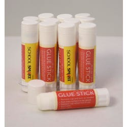 Image for School Smart Glue Sticks, 0.28 Ounces, White and Dries Clear, Pack of 12 from School Specialty