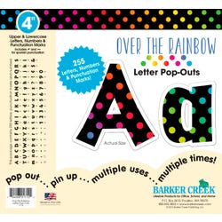 Image for Barker Creek Letter Pop-Outs, 4 Inch, Rainbow, Set of 255 from School Specialty