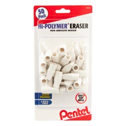 Image for Pentel Hi-Polymer Cap Eraser, White, Pack of 50 from School Specialty