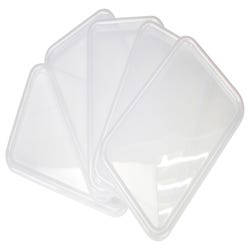 Image for School Smart Storage Tray Lids, 8 x 12-3/8 Inches, Translucent, Pack of 5 from School Specialty