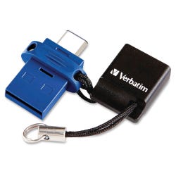 Image for Verbatim Store 'N' Go Dual USB 3.0 Flash Drive for USB-C Devices, 64 GB from School Specialty