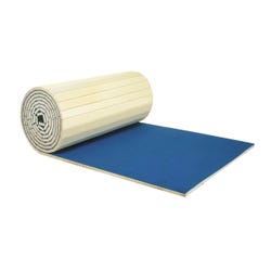 Image for AAI EZ Roll Scored Carpet and Mat, 42 x 6 Feet, 2 Inch Thickness, Foam Backed/Polyethylene, Plush Blue from School Specialty