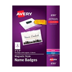 Image for Avery Magnetic Style Name Badges from School Specialty