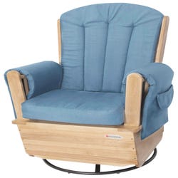 Image for Foundations Glider Rocker, Natural/Blue from School Specialty