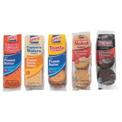 Image for Lance Assorted Flavored Variety Pack Snack Cracker, 1.4 oz, Peanut, Vanilla Cream, Butter, Honey, Pack of 24 from School Specialty