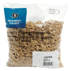 Image for Business Source Rubber Bands, Size 8, 1 lb /BG, 7/8 x 1/16 Inches, Natural Crepe from School Specialty