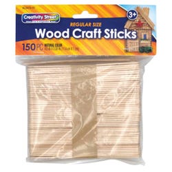 Creativity Street Craft Sticks, Natural Color, Pack of 150 Item Number 1589972