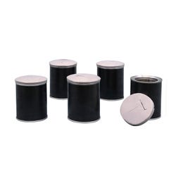 Image for Frey Scientific Black Cans with Lid, Pack of 5 Lids and 5 Cans from School Specialty