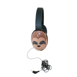 Califone Listening First 2810-BE Over-Ear Stereo Headphones with Inline Volume Control, 3.5mm Plug, Bear, Each, Item Number 2103821