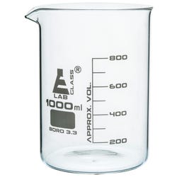 Image for Eisco 1000mL Borosilicate Glass Beaker with Spout, Low Form from School Specialty