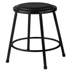 Image for National Public Seating Heavy Duty Vinyl Padded Steel Stool, 24 Inch, Black from School Specialty