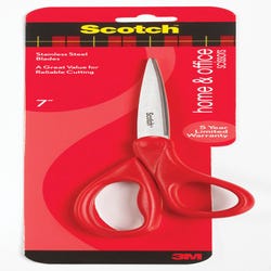 Image for Scotch Home and Office Scissors, 7 Inches, Straight, Red from School Specialty