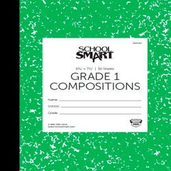 School Smart Skip-A-Line Ruled Composition Book, Grade 1, Green, 50 Sheets Item Number 085298