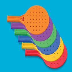 Image for Sportime Global Games Paddles, 8 x 13-1/2 Inches, Assorted Colors, Set of 6 from School Specialty