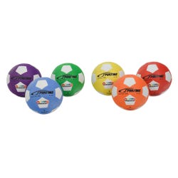 Image for Sportime Size 3 Soccer Balls, Assorted Colors, Set of 6 from School Specialty