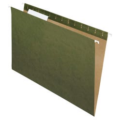 School Smart Hanging File Folders, Legal Size, 1/3 Cut Tabs, Green, Pack of 25 Item Number 070320
