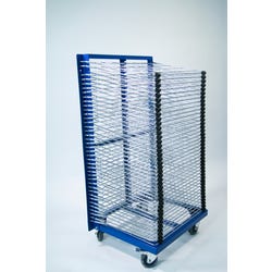 Image for Sax Drying Rack, 50 Flip Shelves, 27 x 34 x 66 Inches, Chrome from School Specialty