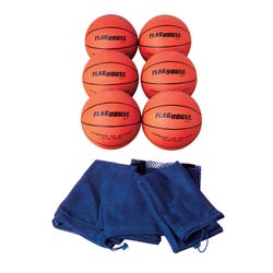 Image for FlagHouse Active Series Rubber Basketball Set, Size 6 from School Specialty