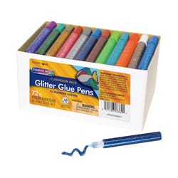 Creativity Street Glitter Glue Pens, 10 Cubic Centimeter Tubes, Assorted Colors, Set of 72 Item Number 085888