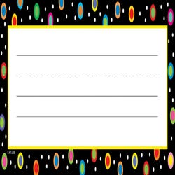 Creative Teaching Press Dots on Black Name Plates, 9-1/2 x 3-1/4 Inches, Pack of 36, Item Number 1334980