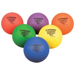 Image for Flying Colors SuperGrip Playground Ball, 8-1/2 Inches, Assorted Colors, Set of 6 from School Specialty