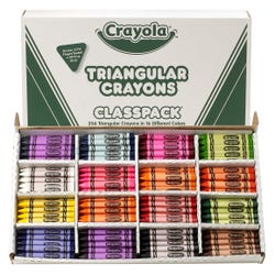 Image for Crayola Anti-Roll Triangular Crayon Classpack, 16-Assorted Colors, Set of 256 from School Specialty