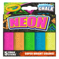 Image for Crayola Special Effects Chalk Set, Assorted Neon Colors, Set of 5 from School Specialty
