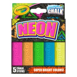 Image for Crayola Special Effects Chalk Set, Assorted Neon Colors, Set of 5 from School Specialty