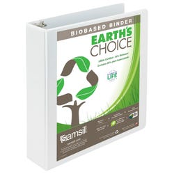 Image for Samsill Earth's Choice Eco-Friendly View Binder, 2 Inch D-Ring, White from School Specialty
