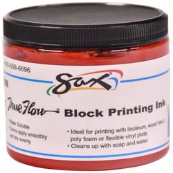 Image for Sax Water Soluble Block Printing Ink, 8 Ounce Jar, Primary Red from School Specialty