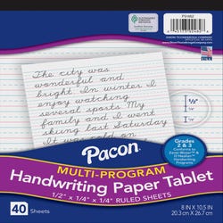 Image for Pacon Multi-Program Handwriting Tablet, 8 x 10-1/2 Inches, Grades 2-3, 40 Sheets from School Specialty