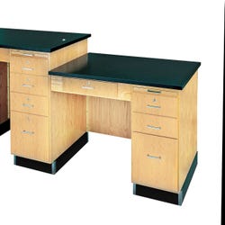 Image for Diversified Woodcrafts Side Desk, 48 x 30 x 30 Inches, Epoxy Resin, Oak Veneer from School Specialty