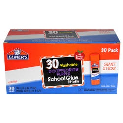 Image for Elmer's Washable School Glue Stick, 0.77 Ounces, Disappearing Purple, Pack of 30 from School Specialty