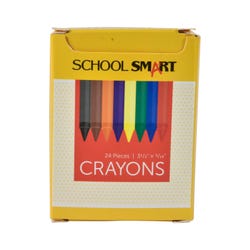 Image for School Smart Crayons, Standard Size, Assorted Colors, Set of 24 from School Specialty