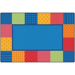Carpets for Kids KIDSoft Pattern Blocks Carpet, 6 x 9 Feet, Rectangle, Multicolored, Item Number 1576140