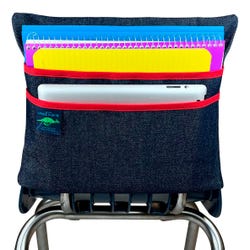 Image for Aussie Pouch Chair Pocket with Double Pocket Design, Medium, 15 Inches, Red Trim from School Specialty