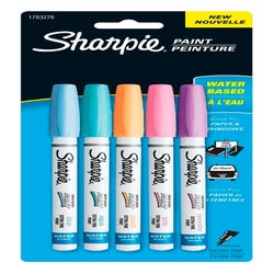 Sharpie Water-Based Paint Marker, Extra Fine Tip, Assorted Colors, Set of 5 Item Number 1568645