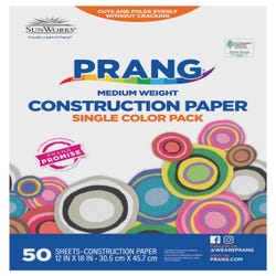 Image for Prang Medium Weight Construction Paper, 12 x 18 Inches, Yellow, 50 Sheets from School Specialty