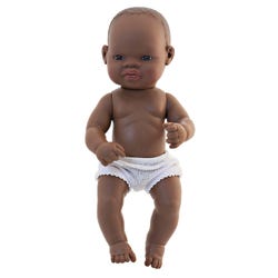 Image for Miniland Newborn Baby Doll, African American Boy, 12-5/8 Inches from School Specialty