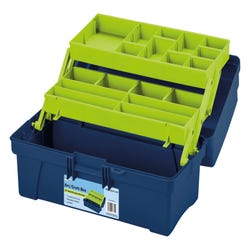 Image for Artist Select Storage Box with Cantilever Trays, 14 Inches, Blue/Green from School Specialty