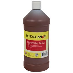 School Smart Tempera Paint, Brown, 1 Quart Bottle Item Number 2002715