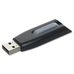 Image for Verbatim Store 'N' Go V3 USB 3.0 Flash Drive, 128 GB, Black/Gray from School Specialty