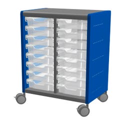 Image for Classroom Select Geode Medium Cabinet, Double Wide with 16 Totes from School Specialty