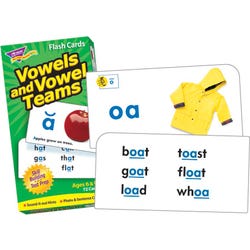 Image for Trend Enterprises Vowels and Vowel Teams Flash Cards, Set of 72 from School Specialty