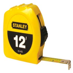 Stanley Tape Measure, 1/2 Inch x 12 Feet, Yellow 2023266