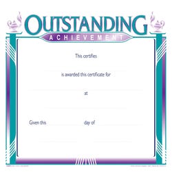 Achieve It! Raised Print Outstanding Achievement Recognition Award, 11 x 8-1/2 inches, Pack of 25 2103102