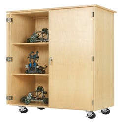 Image for Diversified Spaces Robotics Cabinet, 44 x 24 x 68 Inches, Maple from School Specialty