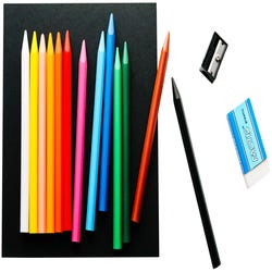 Image for General's Factis Plastipastel Woodless Pencils, Assorted Colors, Set of 12 from School Specialty